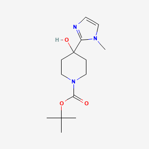 molecular formula C14H23N3O3 B8632016 tert-butyl 4-hydroxy-4-(1-methyl-1H-imidazol-2-yl)piperidine-1-carboxylate 