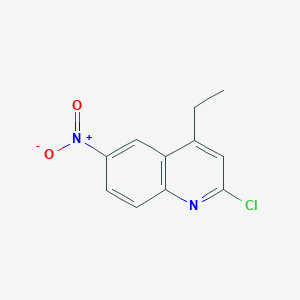 molecular formula C11H9ClN2O2 B8632018 2-chloro-4-ethyl-6-nitroQuinoline 