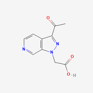 molecular formula C10H9N3O3 B8632044 2-(3-Acetylpyrazolo[3,4-c]pyridin-1-yl)acetic acid 