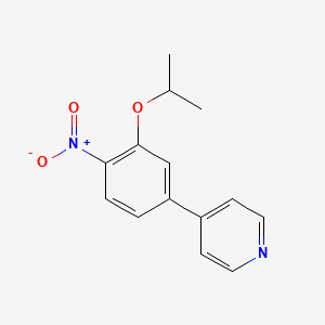 molecular formula C14H14N2O3 B8632070 4-[4-Nitro-3-(propan-2-yloxy)phenyl]pyridine 