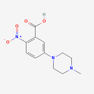 molecular formula C12H15N3O4 B8632083 2-Nitro-5-(4-methylpiperazin-1-yl)benzoic acid 