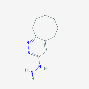 molecular formula C10H16N4 B8632087 3-Hydrazino-5,6,7,8,9,10-hexahydrocyclooct[c]pyridazine 