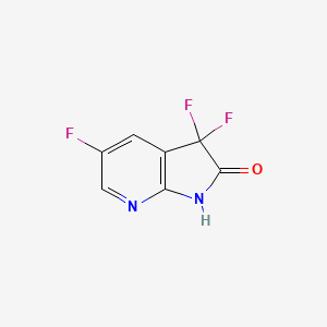 molecular formula C7H3F3N2O B8632095 3,3,5-Trifluoro-1H-pyrrolo[2,3-B]pyridin-2(3H)-one 