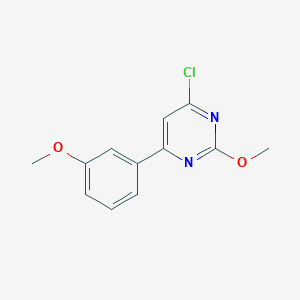 molecular formula C12H11ClN2O2 B8632112 4-Chloro-2-methoxy-6-(3-methoxy-phenyl)-pyrimidine 