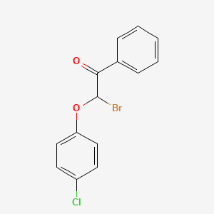molecular formula C14H10BrClO2 B8632136 2-Bromo-2-(4-chlorophenoxy)-1-phenylethan-1-one CAS No. 55476-93-2