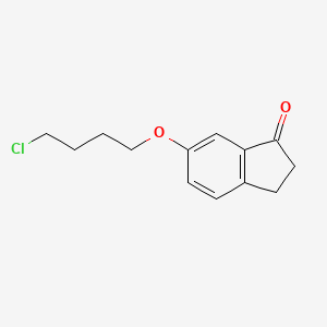 molecular formula C13H15ClO2 B8632171 1H-Inden-1-one, 6-(4-chlorobutoxy)-2,3-dihydro- 