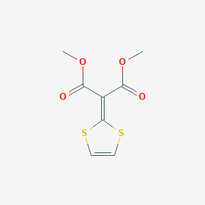 molecular formula C8H8O4S2 B8632179 Propanedioic acid, 1,3-dithiol-2-ylidene-, dimethyl ester CAS No. 59937-32-5