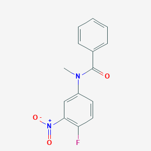 molecular formula C14H11FN2O3 B8632206 Benzamide, N-(4-fluoro-3-nitrophenyl)-N-methyl- CAS No. 658700-09-5