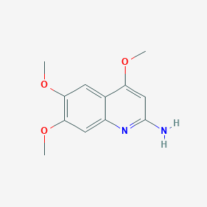 molecular formula C12H14N2O3 B8632212 4,6,7-Trimethoxyquinolin-2-amine CAS No. 57631-68-2