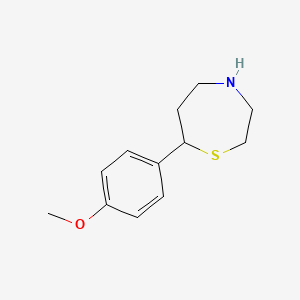 molecular formula C12H17NOS B8632219 7-(4-Methoxyphenyl)-1,4-thiazepane 