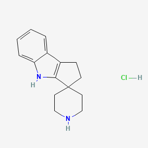 molecular formula C15H19ClN2 B8632311 2,4-Dihydro-1H-spiro[cyclopenta[b]indole-3,4'-piperidine] hydrochloride 