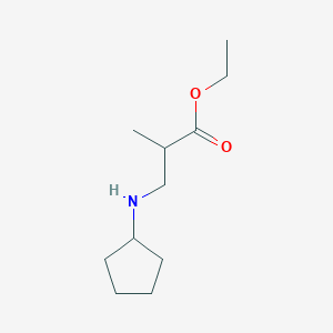 molecular formula C11H21NO2 B8632330 (Rac)-3-cyclopentylamino-2-methyl-propanoic acid ethyl ester 