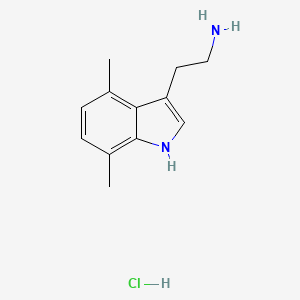 molecular formula C12H17ClN2 B8632374 4,7-Dimethyltryptamine hydrochloride 