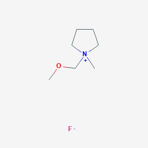 molecular formula C7H16FNO B8632382 1-(Methoxymethyl)-1-methylpyrrolidin-1-ium fluoride CAS No. 820958-84-7