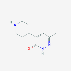 molecular formula C10H15N3O B8632415 6-Methyl-4-piperidin-4-ylpyridazin-3(2H)-one 