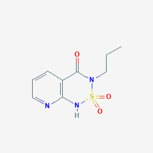 molecular formula C9H11N3O3S B8632439 3-Propyl-2lambda~6~-pyrido[2,3-c][1,2,6]thiadiazine-2,2,4(1H,3H)-trione CAS No. 57941-95-4