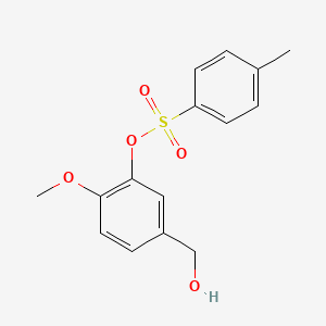 molecular formula C15H16O5S B8632531 5-(Hydroxymethyl)-2-methoxyphenyl 4-methylbenzenesulfonate 