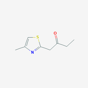 molecular formula C8H11NOS B8632571 1-(4-Methyl-1,3-thiazol-2-yl)butan-2-one 