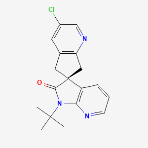 molecular formula C18H18ClN3O B8632588 (6S)-1'-tert-butyl-3-chlorospiro[5,7-dihydrocyclopenta[b]pyridine-6,3'-pyrrolo[2,3-b]pyridine]-2'-one 