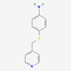 molecular formula C12H12N2S B8632604 4-[(4-Pyridinylmethyl)sulfanyl]aniline 