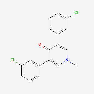 molecular formula C18H13Cl2NO B8632639 3,5-Bis(3-chlorophenyl)-1-methylpyridin-4(1H)-one CAS No. 59757-03-8