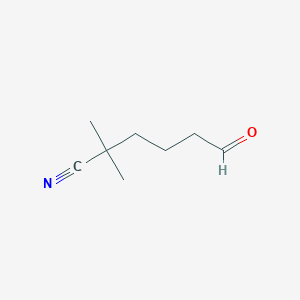 molecular formula C8H13NO B8632696 2,2-Dimethyl-6-oxohexanenitrile CAS No. 1075243-57-0