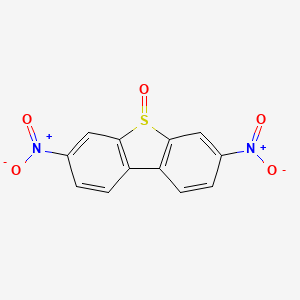 molecular formula C12H6N2O5S B8632721 Dibenzothiophene, 3,7-dinitro-, 5-oxide 