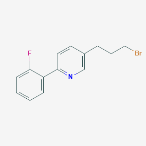 molecular formula C14H13BrFN B8632723 5-(3-Bromopropyl)-2-(2-fluorophenyl)pyridine CAS No. 918145-44-5