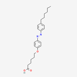 6-{4-[(E)-(4-Hexylphenyl)diazenyl]phenoxy}hexanoic acid