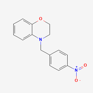 molecular formula C15H14N2O3 B8632822 4-(4-nitrobenzyl)-3,4-dihydro-2H-benzo[b][1,4]oxazine 