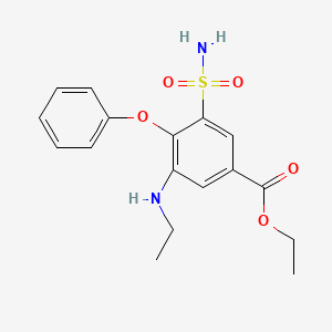 molecular formula C17H20N2O5S B8632838 Ethyl 3-(ethylamino)-4-phenoxy-5-sulfamoylbenzoate CAS No. 61658-57-9
