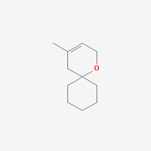 molecular formula C11H18O B8632843 4-Methyl-1-oxaspiro[5.5]undec-3-ene CAS No. 62062-94-6