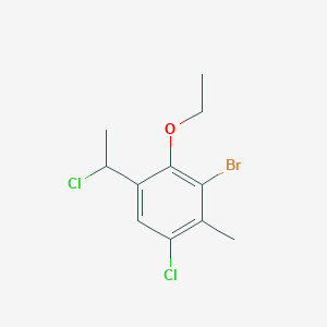 3-Bromo-1-chloro-5-(1-chloroethyl)-4-ethoxy-2-methylbenzene