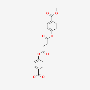 molecular formula C20H18O8 B8632893 Bis[4-(methoxycarbonyl)phenyl] butanedioate CAS No. 105653-04-1