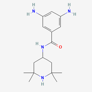 molecular formula C16H26N4O B8632908 3,5-Diamino-N-(2,2,6,6-tetramethylpiperidin-4-yl)benzamide CAS No. 61365-29-5