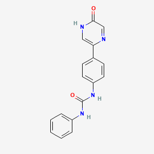 molecular formula C17H14N4O2 B8632950 N-[4-(5-Oxo-4,5-dihydropyrazin-2-yl)phenyl]-N'-phenylurea CAS No. 89541-83-3