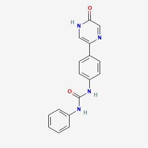 B8632950 N-[4-(5-Oxo-4,5-dihydropyrazin-2-yl)phenyl]-N'-phenylurea CAS No. 89541-83-3