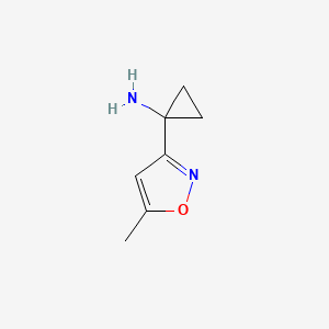 molecular formula C7H10N2O B8632955 1-(5-Methylisoxazol-3-yl)cyclopropanamine 