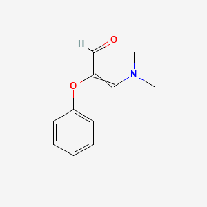 molecular formula C11H13NO2 B8632957 3-(Dimethylamino)-2-phenoxyacrylaldehyde 