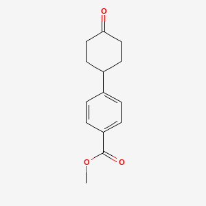 molecular formula C14H16O3 B8632970 Methyl 4-(4-oxocyclohexyl)benzoate 