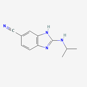 molecular formula C11H12N4 B8632997 5-Cyano-N-(1-methylethyl)-1H-benzimidazol-2-amine 