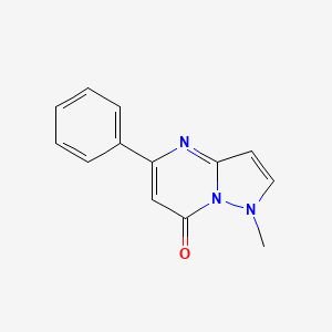 molecular formula C13H11N3O B8633009 Pyrazolo[1,5-a]pyrimidin-7(1H)-one, 1-methyl-5-phenyl- CAS No. 64748-43-2