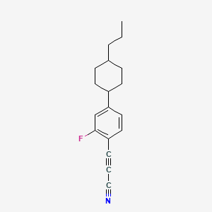 molecular formula C18H20FN B8633017 3-[2-Fluoro-4-(4-propylcyclohexyl)phenyl]prop-2-ynenitrile CAS No. 202283-99-6