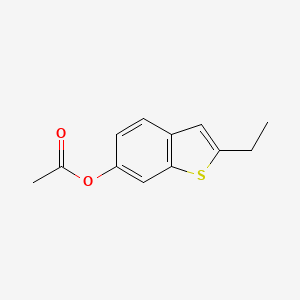 molecular formula C12H12O2S B8633029 2-Ethyl-1-benzothiophen-6-yl acetate 