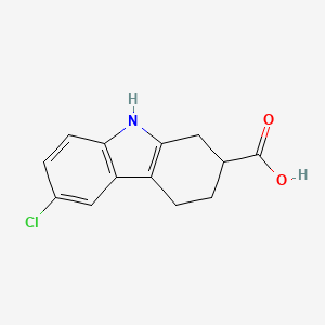 molecular formula C13H12ClNO2 B8633041 6-Chloro-1,2,3,4-tetrahydrocarbazole-2-carboxylic acid CAS No. 36077-02-8