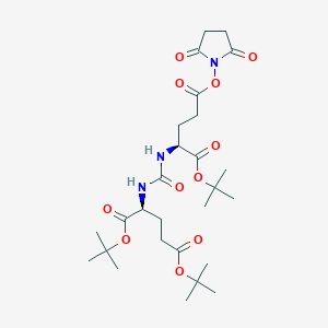 molecular formula C27H43N3O11 B8633049 Glu-urea-Glu-NHS ester 