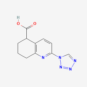 molecular formula C11H11N5O2 B8633111 2-(1H-tetrazol-1-yl)-5,6,7,8-tetrahydroquinoline-5-carboxylic acid 