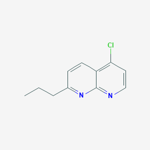 molecular formula C11H11ClN2 B8633116 5-Chloro-2-propyl-[1,8]naphthyridine 