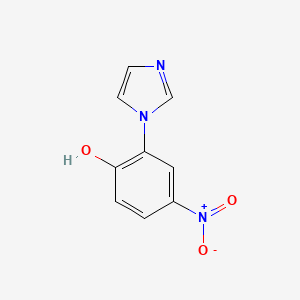 molecular formula C9H7N3O3 B8633119 2-(1H-Imidazol-1-yl)-4-nitrophenol CAS No. 61292-64-6
