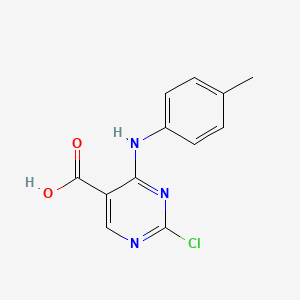 molecular formula C12H10ClN3O2 B8633125 2-Chloro-4-(4-methylanilino)pyrimidine-5-carboxylic acid 